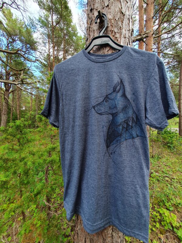 T-särk hundiga (tumehall) unisex