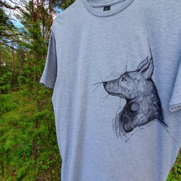 T-särk hundiga (helehall) unisex