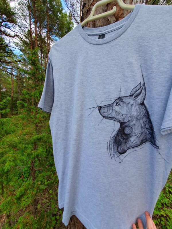 T-särk hundiga (helehall) unisex