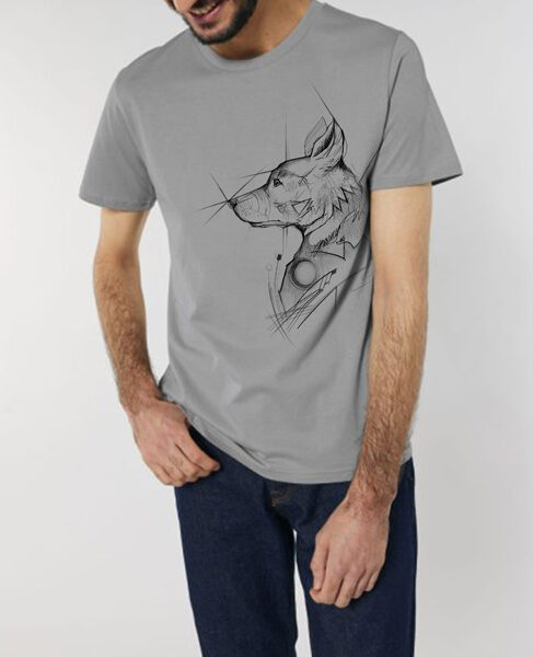 T-särk hundiga (hall) unisex